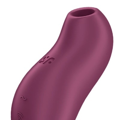 Produto ergonómico roxo com símbolos em relevo