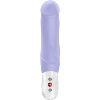 Vibrador lilás de silicone com base branca de controlo