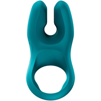 Anel peniano azul de silicone com design ergonômico