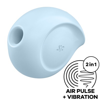 Dispositivo azul claro com 2 em 1 Air Pulse + Vibration