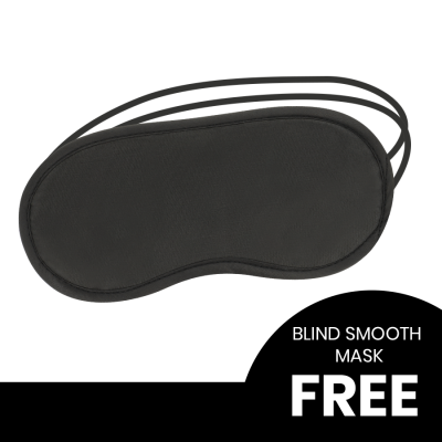 Máscara preta para dormir com duas tiras elásticas
