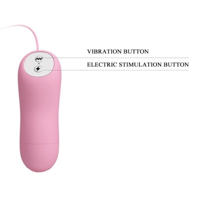 Comando rosa com dois botões para vibração e estimulação elétrica
