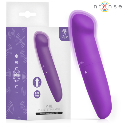 Estimulador de bolso roxo com embalagem