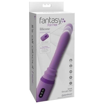 Embalagem de brinquedo sexual em silicone roxo com comando remoto