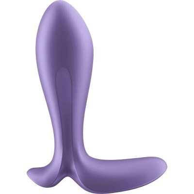 Dispositivo de silicone roxo com formato ergonómico