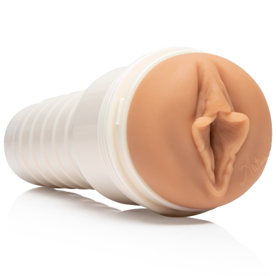 Produto de silicone com formato anatómico vagina cor pele em fundo branco