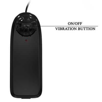 Comando remoto preto para vibração com botão ON/OFF VIBRATION BUTTON