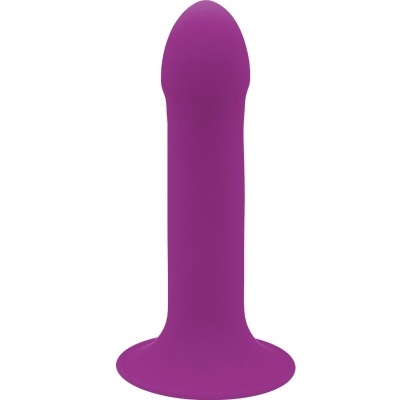 Vibrador roxo de silicone com base plana