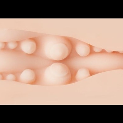 Objeto rosa com protuberâncias arredondadas sobre fundo rosa