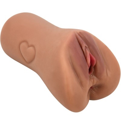 Masturbador realista cor de pele com relevo em forma de coração