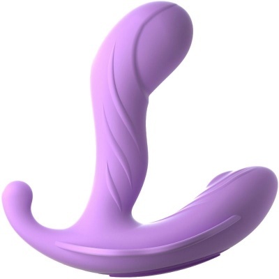Produto lilás de silicone com design curvado e duas bases arredondadas