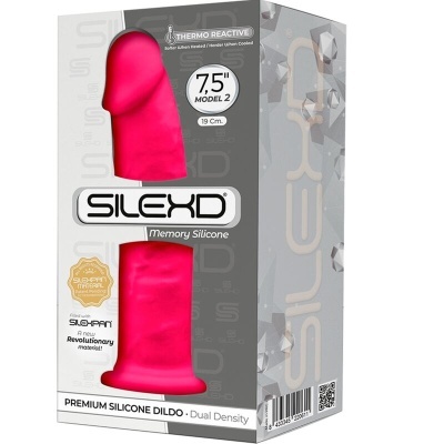 Embalagem de dildo premium de silicone SILEXD cor rosa