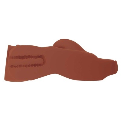 Dispositivo flexível castanho com textura interna para conforto