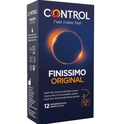 Embalagem de preservativos Control Finissimo Original azul escura