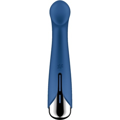 Vibrador azul com base prateada