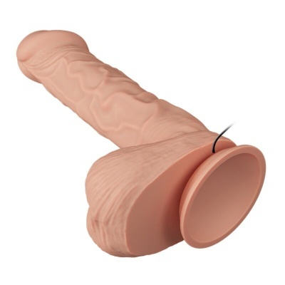 Dildo realista cor pele com ventosa e cordão
