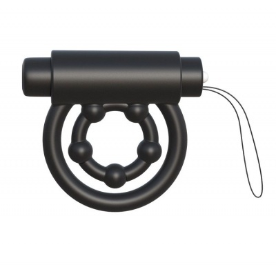 Anel preto de silicone com duas partes e componente cilíndrico