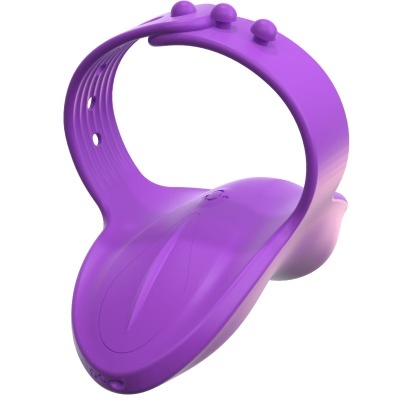 Pulseira de silicone roxa com fecho ajustável e botões