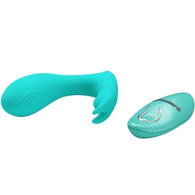 Dispositivo azul-turquesa de silicone com controlo remoto LELO