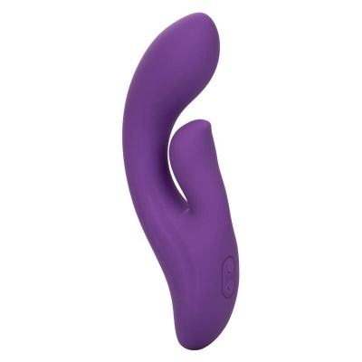 Vibrador roxo de silicone com formato anatómico