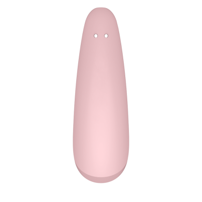 Tábua de passar roupa rosa clara com duas perfurações, fundo branco
