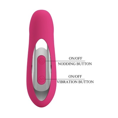 Dispositivo rosa com botões On/Off Nodding e Vibration