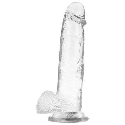Dildo transparente realista com base de sucção