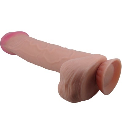 Dildo em silicone cor carne com ventosa