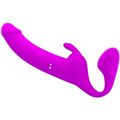 Vibrador roxo anatómico em silicone