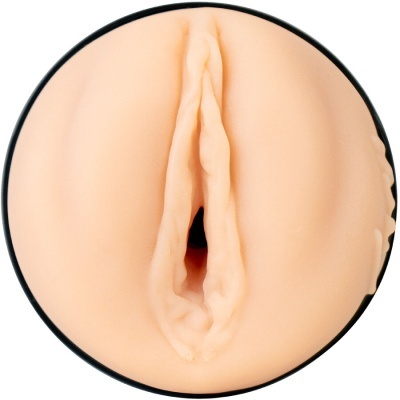 Brinquedo erótico em tons de pele, formato anatômico feminino