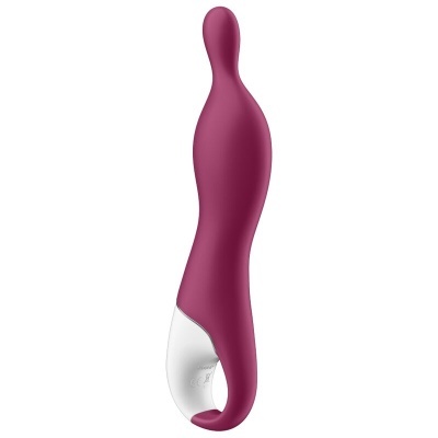 Vibrador cor vinho com detalhe branco base