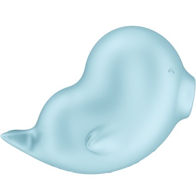 Figura decorativa azul em forma de pássaro