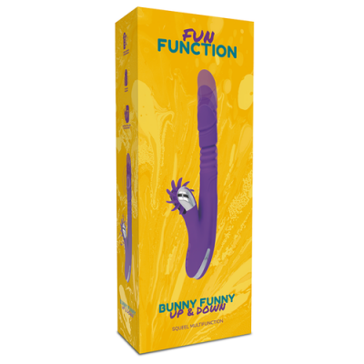 Embalagem amarela com vibrador roxo Fun Function Bunny Funny