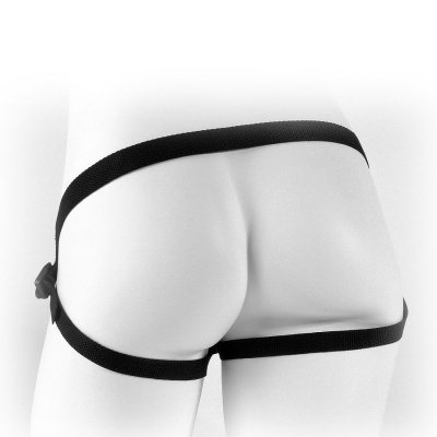 Cueca preta com tiras elásticas largas