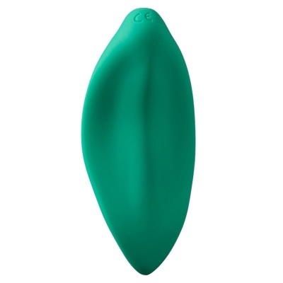 Produto verde em forma de folha com inscrição CE no topo