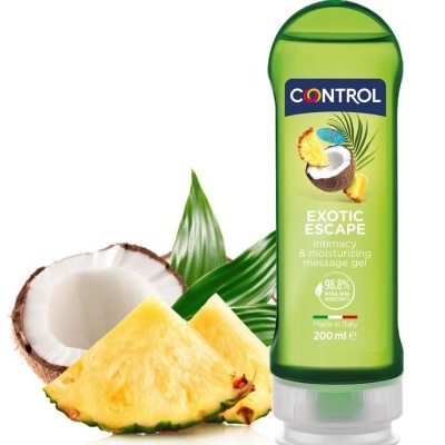 Gel de massagem Control Exotic Escape com ananás e coco