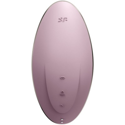 Dispositivo eletrónico oval rosa com botões e logótipo 3F