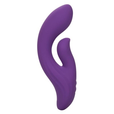 vibrador roxo anatómico em silicone