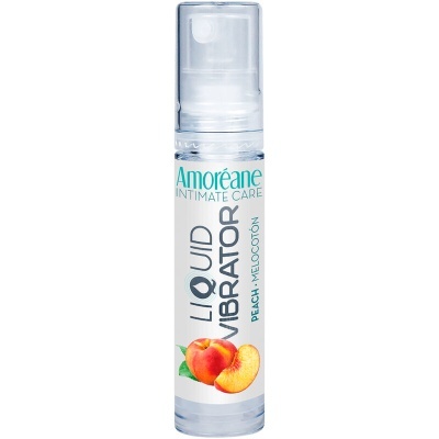 Frasco transparente de spray Amoreane Liquid Vibrator sabor pêssego