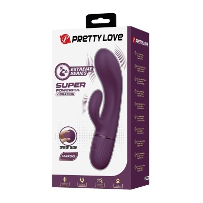 Embalagem de vibrador roxo de silicone PRETTY LOVE modelo MARSKI