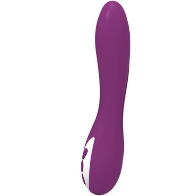 Vibrador roxo com detalhes em branco