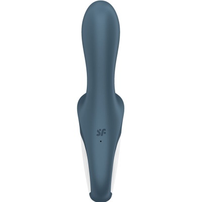 Vibrador azul com detalhes brancos e logótipo SF