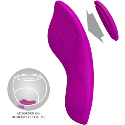 Dispositivo roxo com textura ondulada para uso em roupa interior