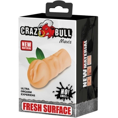 Embalagem do produto Crazy Bull Mavis com imagem do produto e texto promocional.