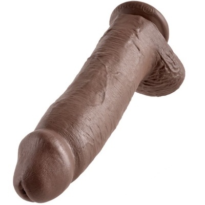 Consolador castanho escuro com textura realista