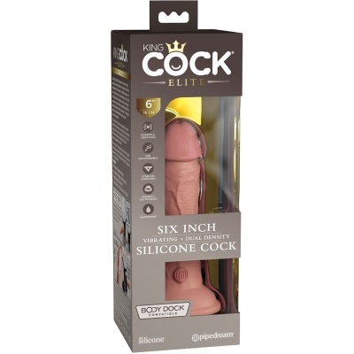 Embalagem de brinquedo sexual de silicone King Cock Elite seis polegadas