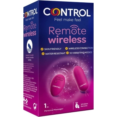 Embalagem do massageador pessoal CONTROL Remote wireless roxo com controlo remoto