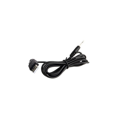 Cabo USB a 3,5 mm preto enrolado
