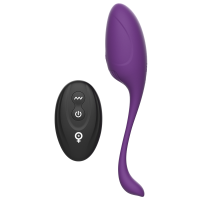 Vibrador roxo com telecomando preto