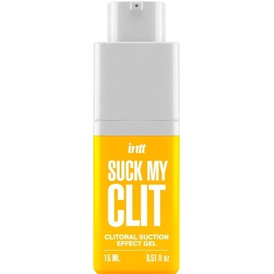 Frasco de gel amarelo e branco com texto branco